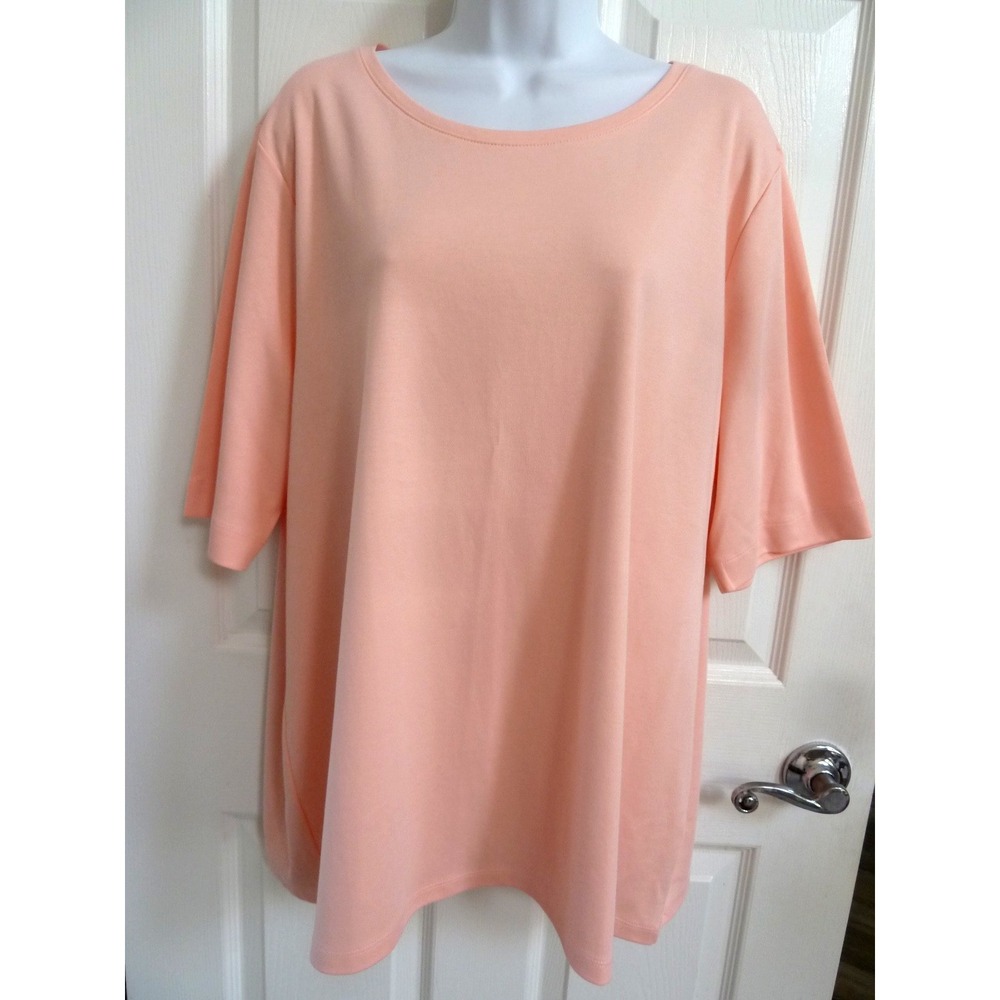 NEW!! L.L. BEAN Plus Sz 2X Cotton Tee Short Sleeve Pink